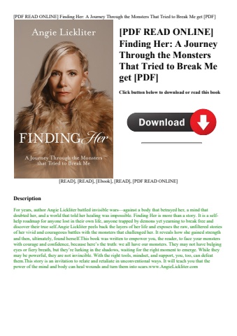 [pdf read online] finding her a journey through the monsters that tried to break me get [pdf]