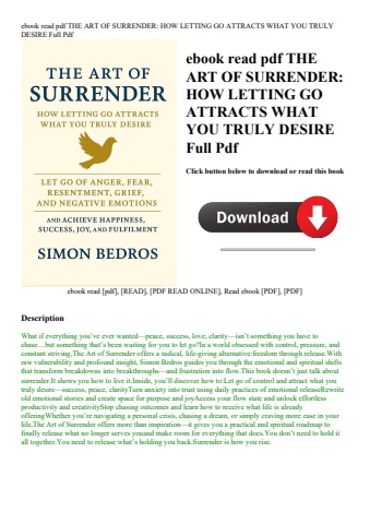 ebook read pdf the art of surrender how letting go attracts what you truly desire full pdf
