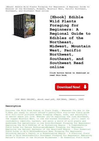 [ebook] edible wild plants foraging for beginners a regional guide to edibles of the northeast  midw