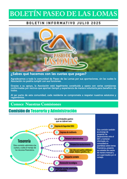 Boletin Paseo de las Lomas Julio 2025