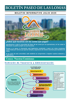 Boletin Paseo de las Lomas JUlio