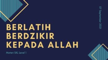 BERLATIH BERDZIKIR KEPADA ALLAH