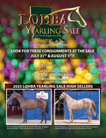 LQHBA Yearling Sale 2026