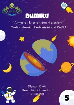 Biru ungu ceria Ilustrasi Ruang Angkasa Sampul Buku Catatan Dokumen A4