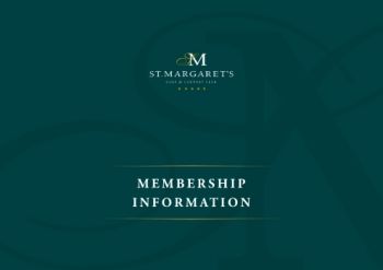 St. Margaret's Golf & Country Club - Members Welcome Brochure