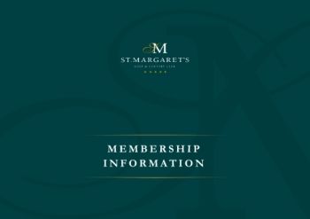 St. Margaret's Golf & Country Club - Membership Brochure