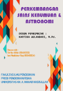 PERKEMBANGAN SAINS KEBUMUAN & ASTRONOMI