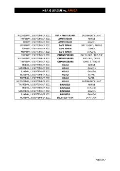 NBA G League vs. AFRICA