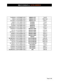 NBA G-LEAGUE VS. LATIN AMERICA