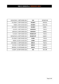 NBA G-LEAGUE VS. GERMANY (BBL)