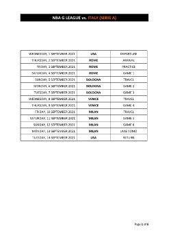 NBA G-LEAGUE VS. ITALY (SERIE A)