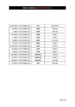 NBA G-LEAGUE VS. FRANCE (PRO A)