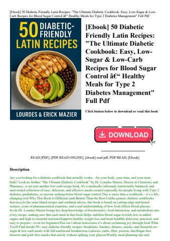 [ebook] 50 diabetic friendly latin recipes the ultimate diabetic cookbook easy  low-sugar & low-carb