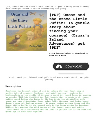 [pdf] oscar and the brave little puffin (a gentle story about finding your courage) (oscar's island
