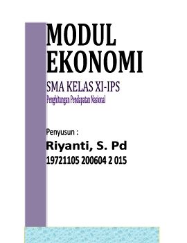 Modul Ekonomi Kelas XI KD 4.1