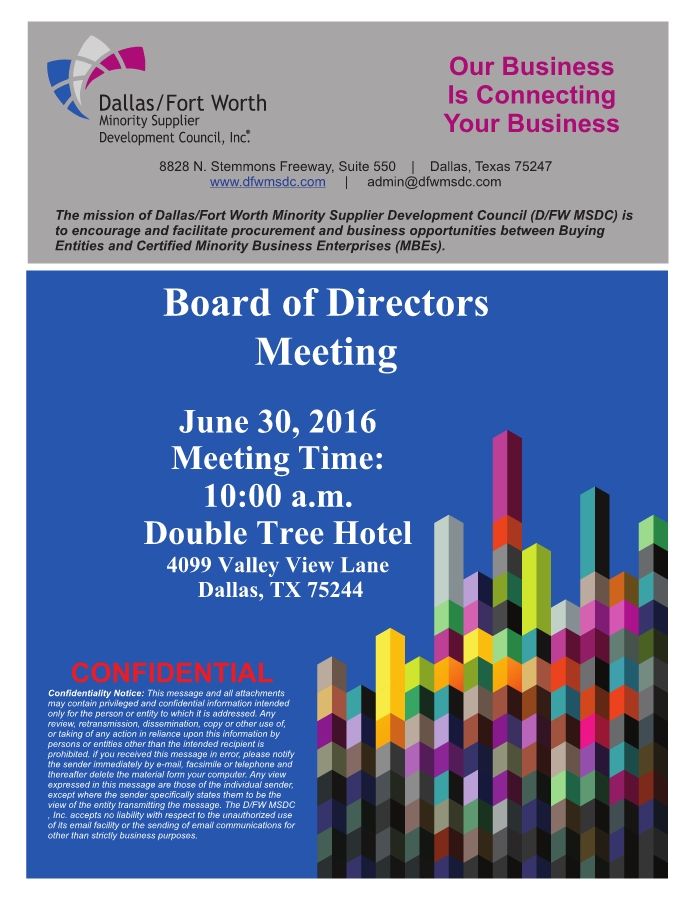 June 2016 Board Meeting