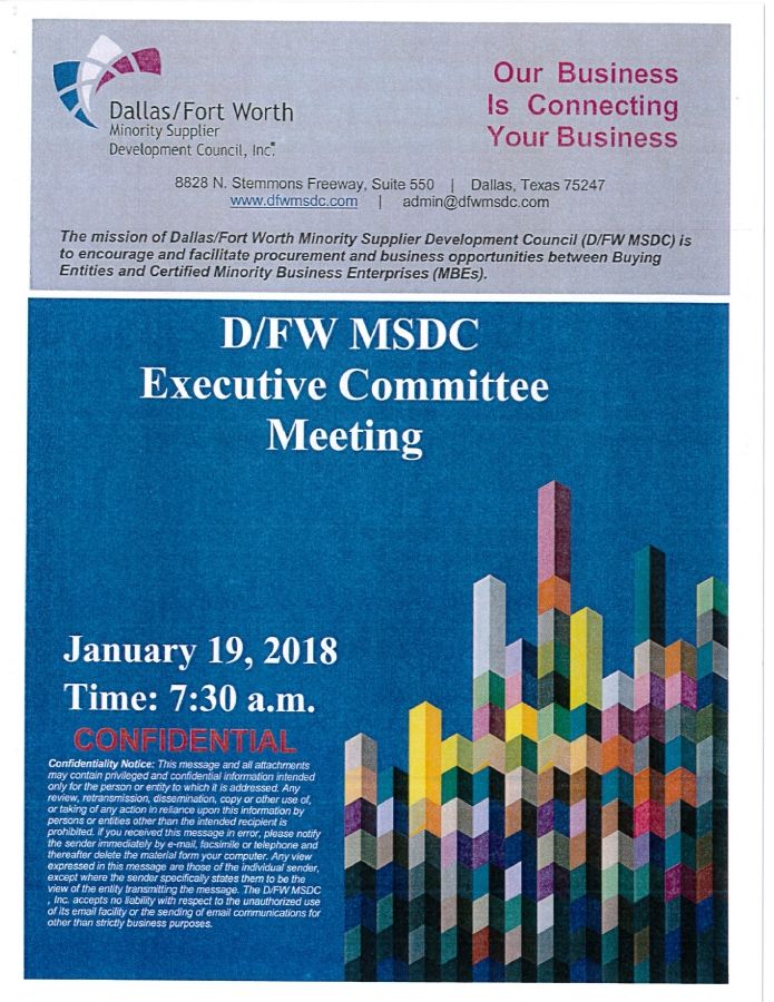 January 19, 2018 Executive Committee Meeting Board Book