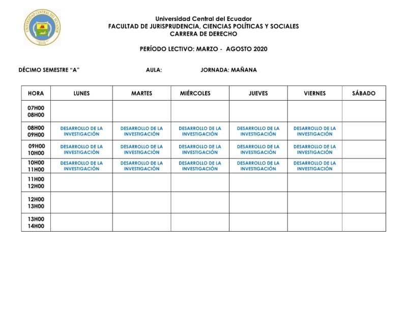 PERIODO LECTIVO: Abril 2014 – Septiembre 2014