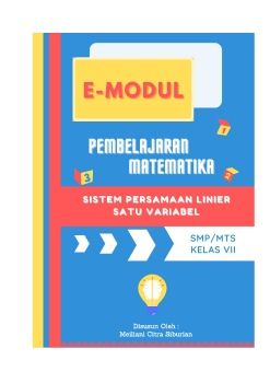 E-Modul Sistem Persamaan Linier Satu Variabel 