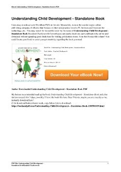 Understanding Child Development - Standalone BookRosalind Charlesworth