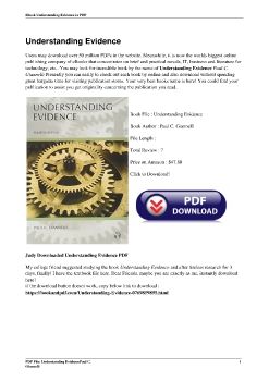 Understanding EvidencePaul C. Giannelli