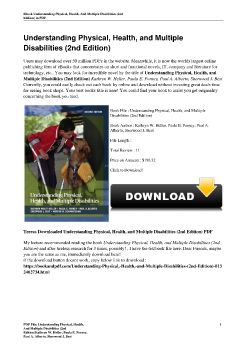 Understanding Physical, Health, and Multiple Disabilities (2nd Edition)Kathryn W. Heller, Paula E. Forney, Paul A. Alberto, Sherwood J. Best