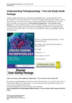 Understanding Pathophysiology - Text and Study Guide PackageSue E. Huether RN PhD, Kathryn L. McCance RN PhD