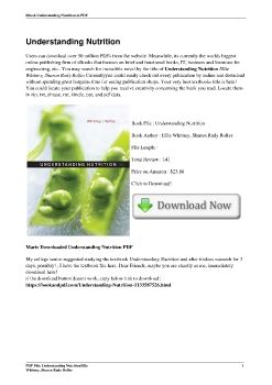 Understanding NutritionEllie Whitney, Sharon Rady Rolfes