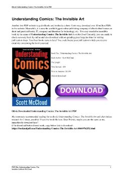 Understanding Comics: The Invisible ArtScott McCloud