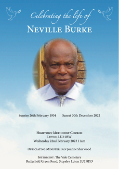 Neville Burke Order of Service