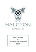 Invitation - Monaco Grand Prix 2013