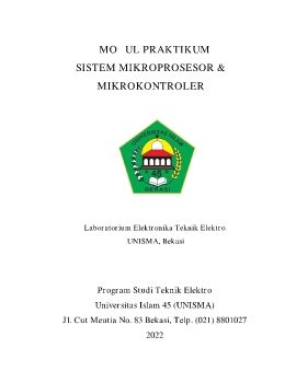 MODUL PRAKTIKUM MIKROKONTROLER - MIKROPROSESOR