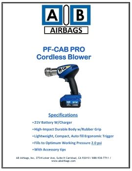 PF Cab PRO Cordless Blower 23R2 DEMO