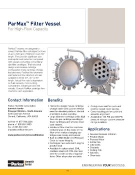 Parker - ParMax Filter Vessel