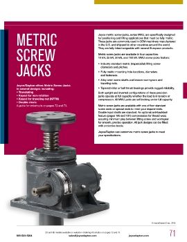 Joyce - Metric Screw Jacks 