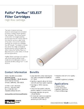 Parker - Fulflo ParMax SELECT Filter Cartridges