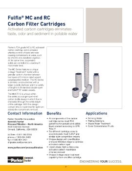 Parker - Fulflo MC and RC Carbon Filter Cartridges