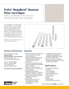 Parker - Fulflo MegaBond Nominal Filter Cartridges