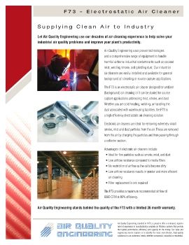 Air Quality Engineering - F73 Electrostatic air cleaner 