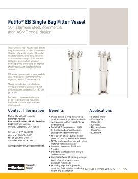 Parker - FulFlo E-Series Single Bag Filter Vessel