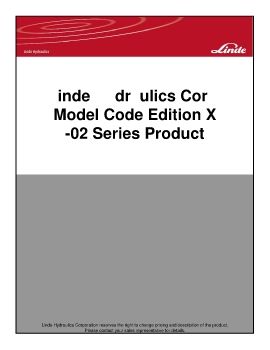 Linde - Model code edition X-02 series product 