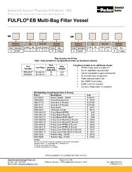 Parker - Fulflo EB multi-bag filter vessel 