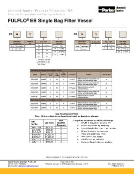 Parker - Fulflo EB single bag filter vessel 