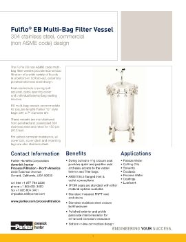 Parker - Fulflo E-Series Multi-Bag Filter Vessel 