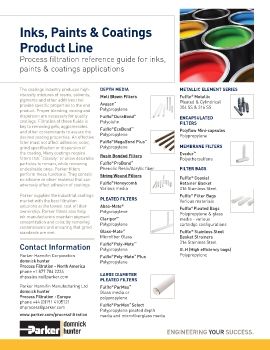 Parker - Inks, paints and coatings product line 