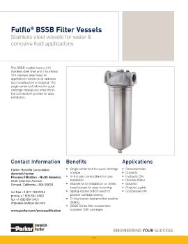 Parker - Fulflo BSSB Filter Vessels 