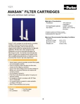 Parker - AVASAN Filter Cartridges