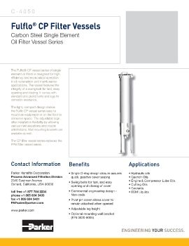 Parker - Fulflo CP Filter Vessels