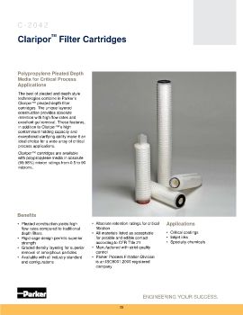 Parker - Claripor Filter Cartridges 