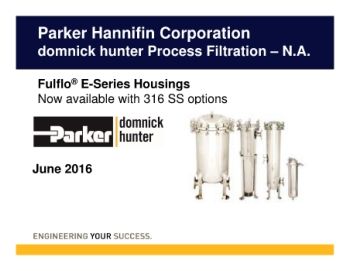 Parker - Fulflo E-Series Housings 